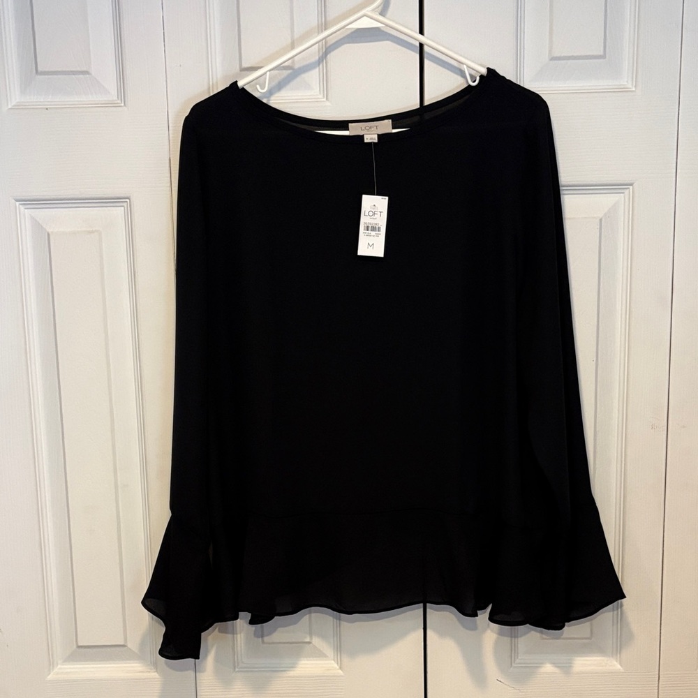 Cato Black Flowy Women's Blouse